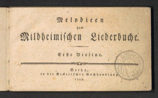 Melodien zum Mildheimischen Liederbuche