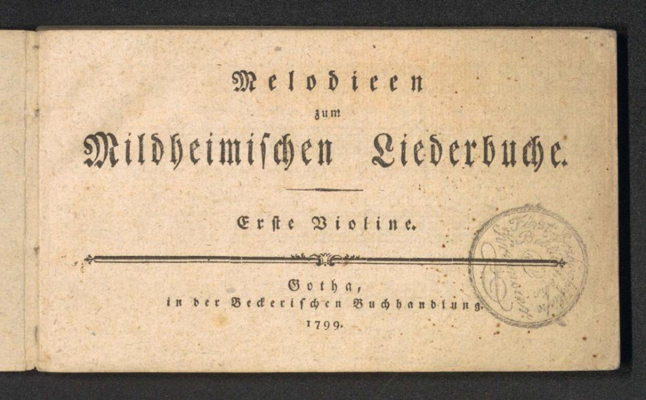 Melodien zum Mildheimischen Liederbuche