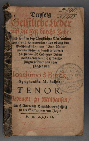 Dreyssig Geistliche Lieder, Auff die Fest durchs Jahr