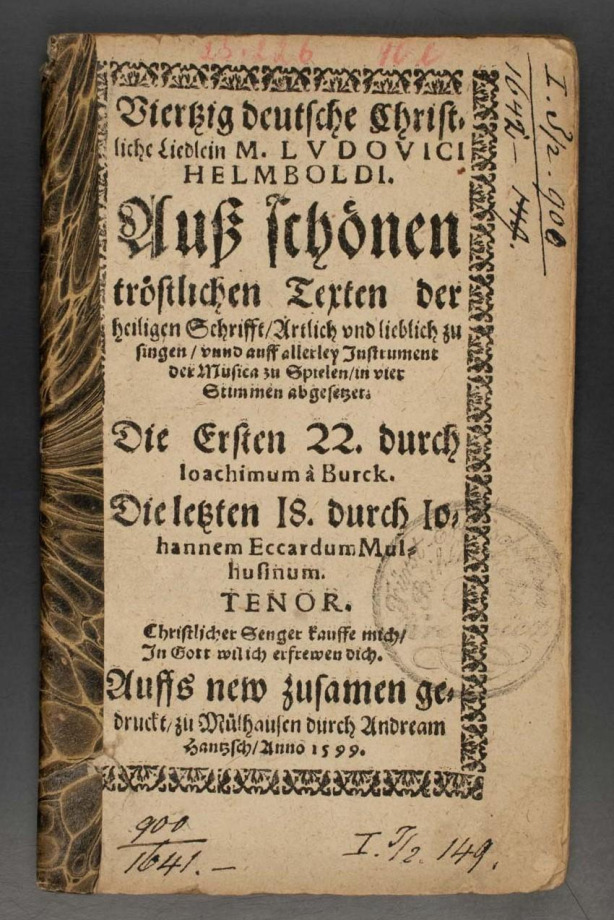 Viertzig deutsche christliche Liedlein M. LUDOVICI HELMBOLDI