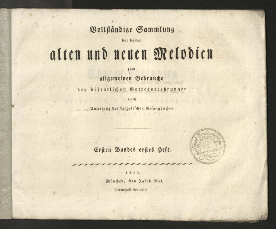 Vollständige Sammlung der besten alten und neuen Melodien