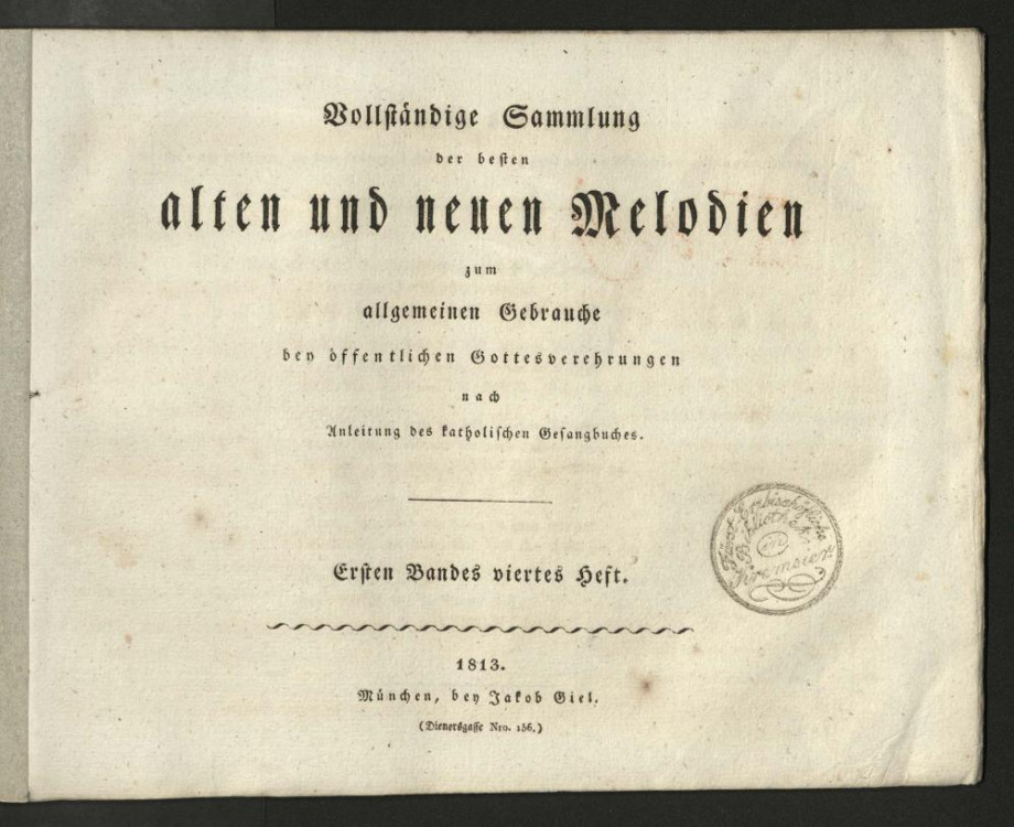 Vollständige Sammlung der besten alten und neuen Melodien