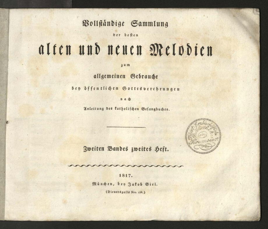 Vollständige Sammlung der besten alten und neuen Melodien