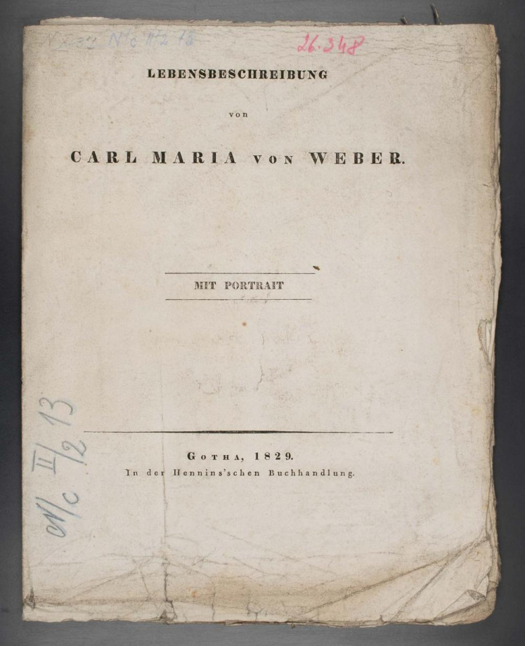 Lebensbeschreibung von Carl Maria von  Weber