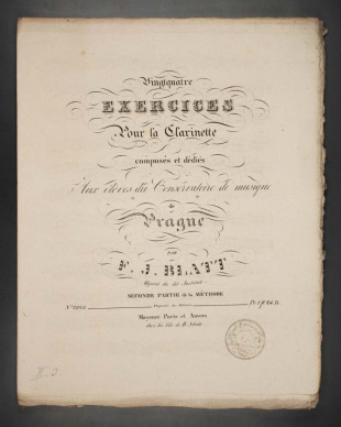 Vingtquatre Exercices Pour la Clarinette