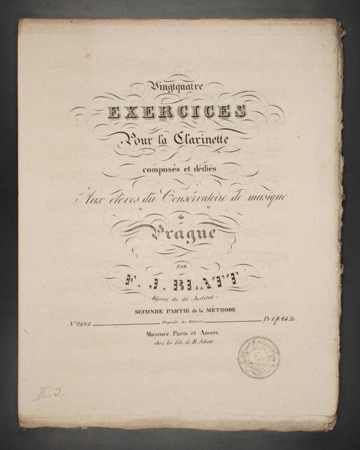 Vingtquatre Exercices Pour la Clarinette