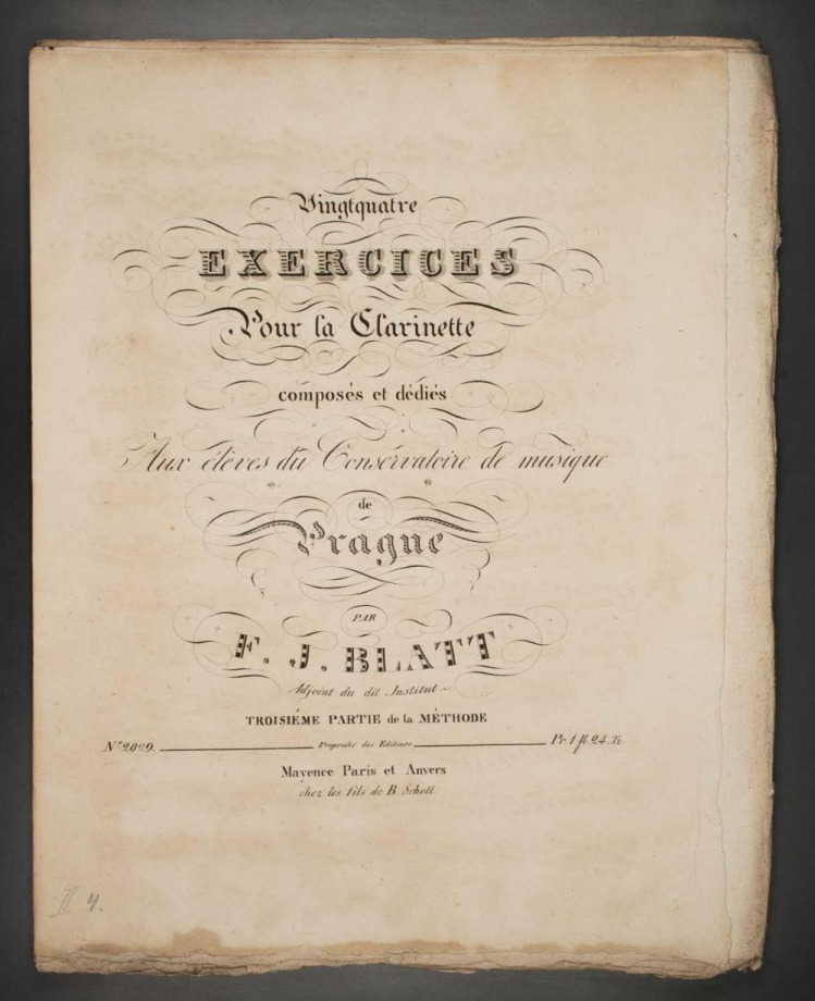 Vingtquatre Exercices Pour la Clarinette