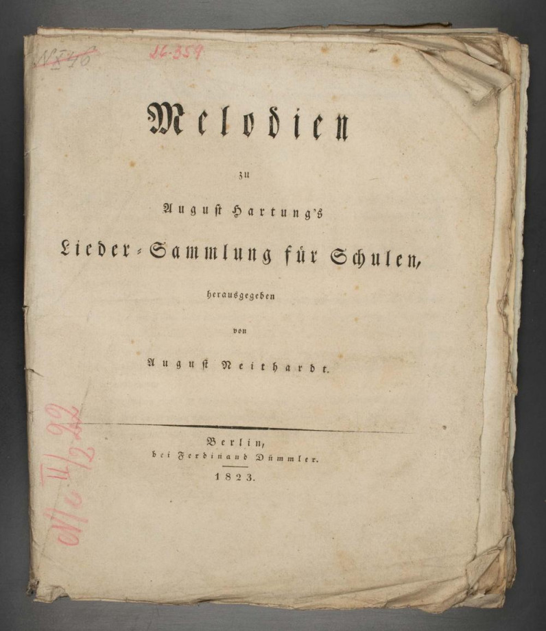 Melodien zu August Hartung's Lieder-Sammlung für Schulen