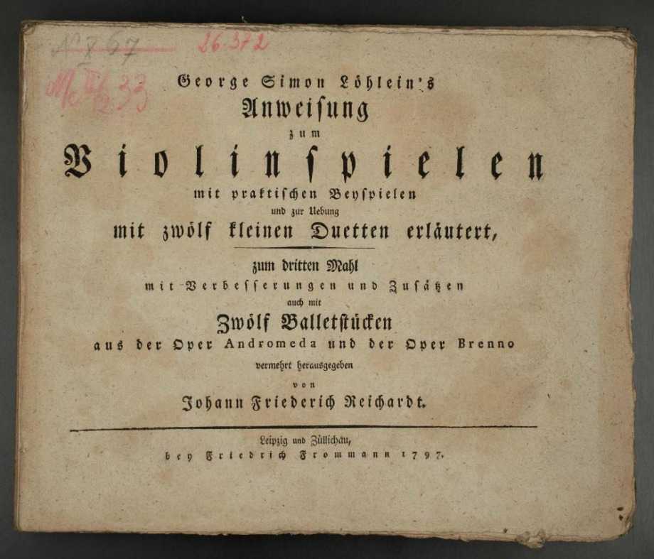George Simon Löhlein's Anweisung zum Violinspielen