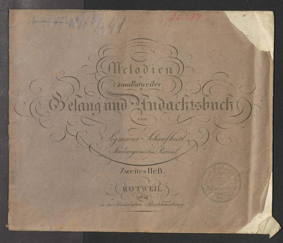 Melodien zum Rotweiler Gesang und Andachtsbuch.