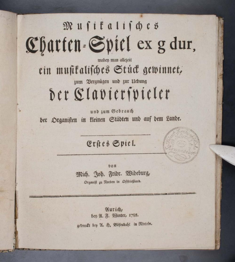 Musikalsiches Charten-Spiel ex g-dur