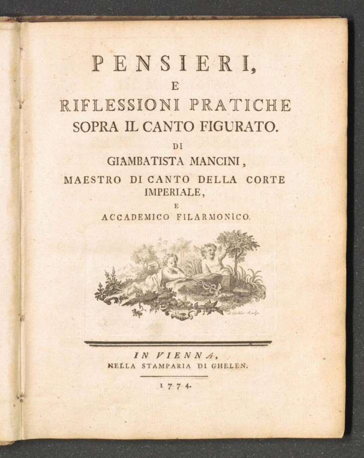PENSIERI, E RIFLESSIONI PRATICHE SOPRA IL CANTO FIGURATO