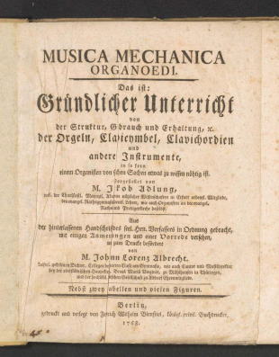 MUSICA MECHANICA ORGANOEDI