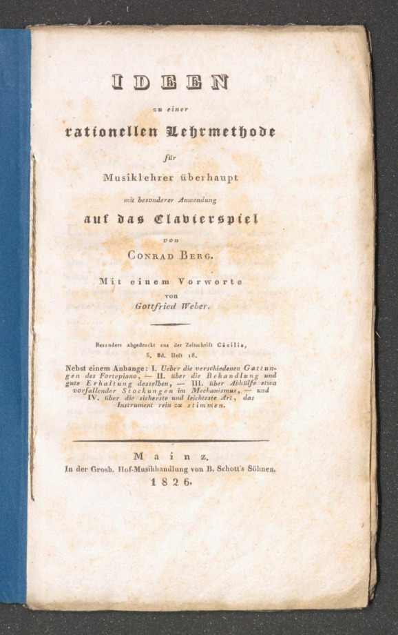 IDEEN zu einer rationellen Lehrmethode für Musiklehrer überhaupt