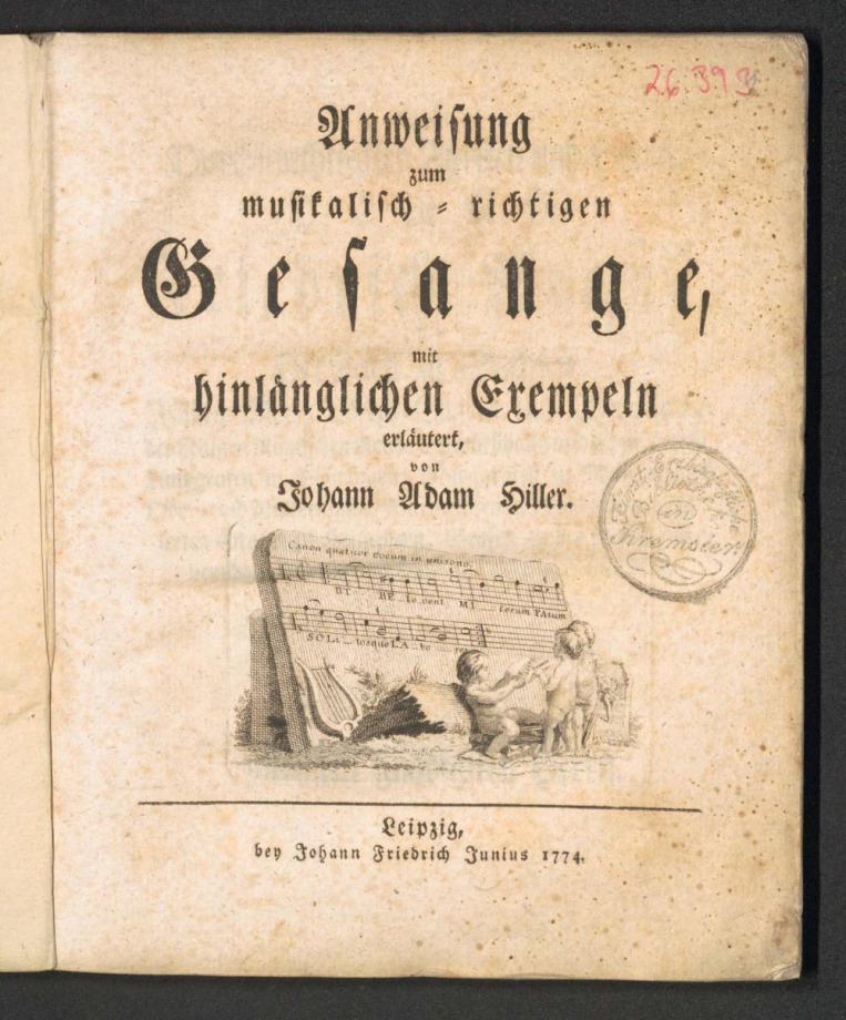 Anweisung zum musikalisch-richtigem Gesange