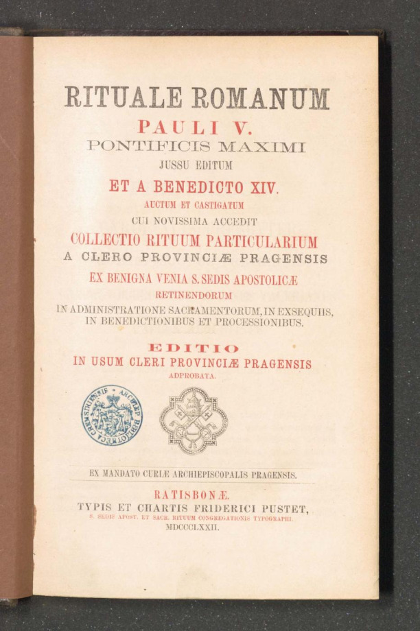 RITUALE ROMANUM PAULI V. PONTIFICIS MAXIMI JUSSU EDITUM ET A BENEDICTO XIV.
