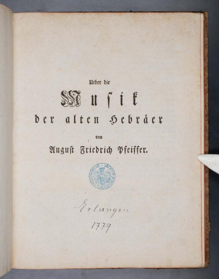 Ueber die Musik der alten Hebräer