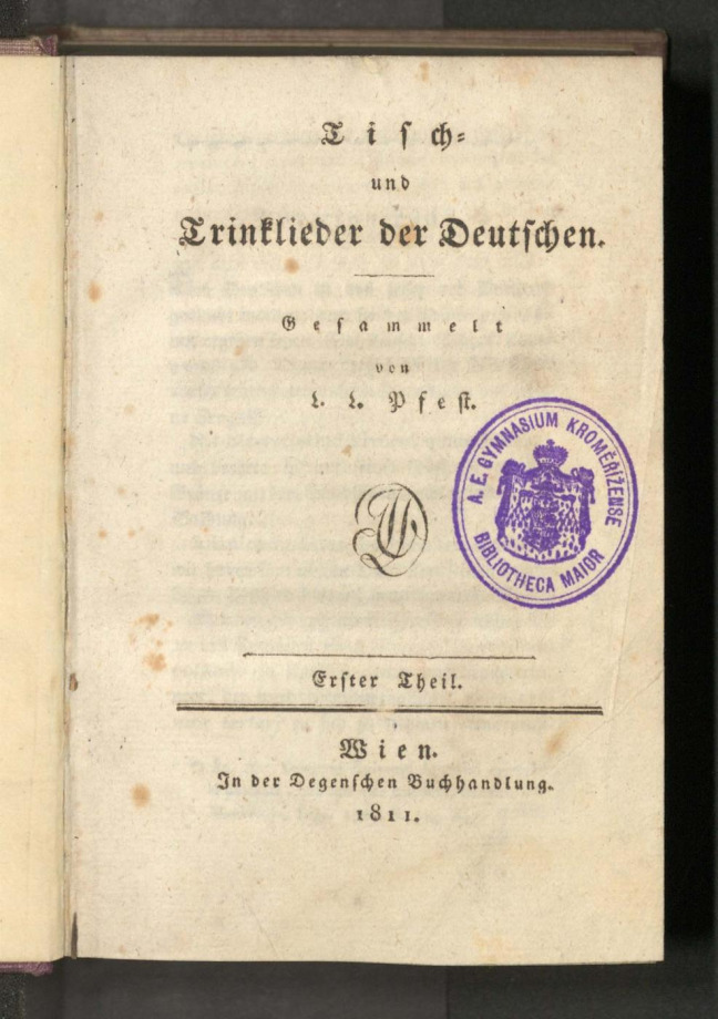 Tisch- und Trinklieder der Deutschen.