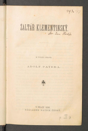 Žaltář Klementinský