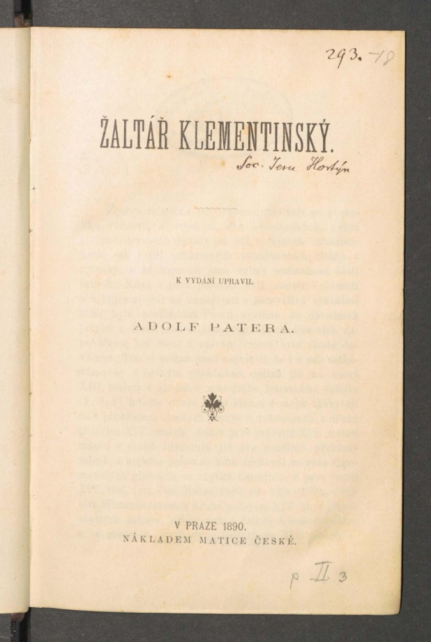 Žaltář Klementinský