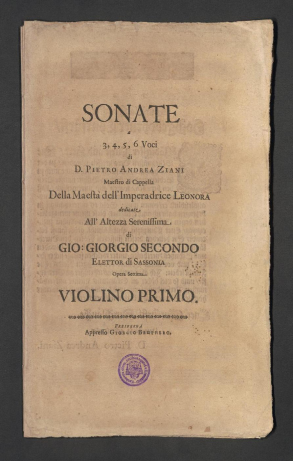 SONATE a 3, 4, 5, 6 Voci 