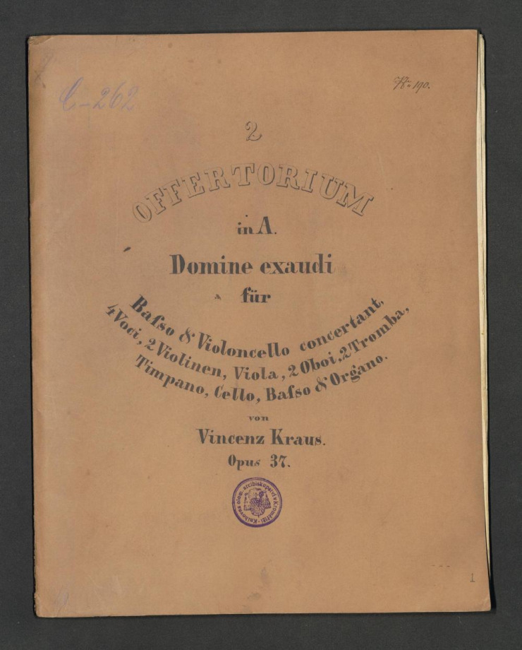 2 Offertorium in A. Domine exaudi Op. 37