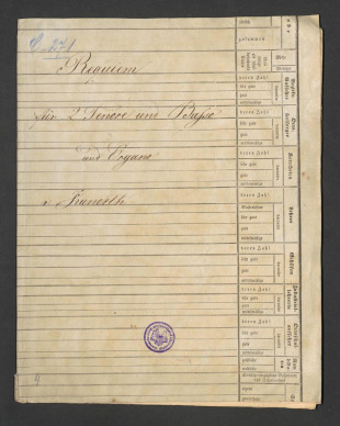 Requiem für 2 Tenore und Basso und Organo No. 3 