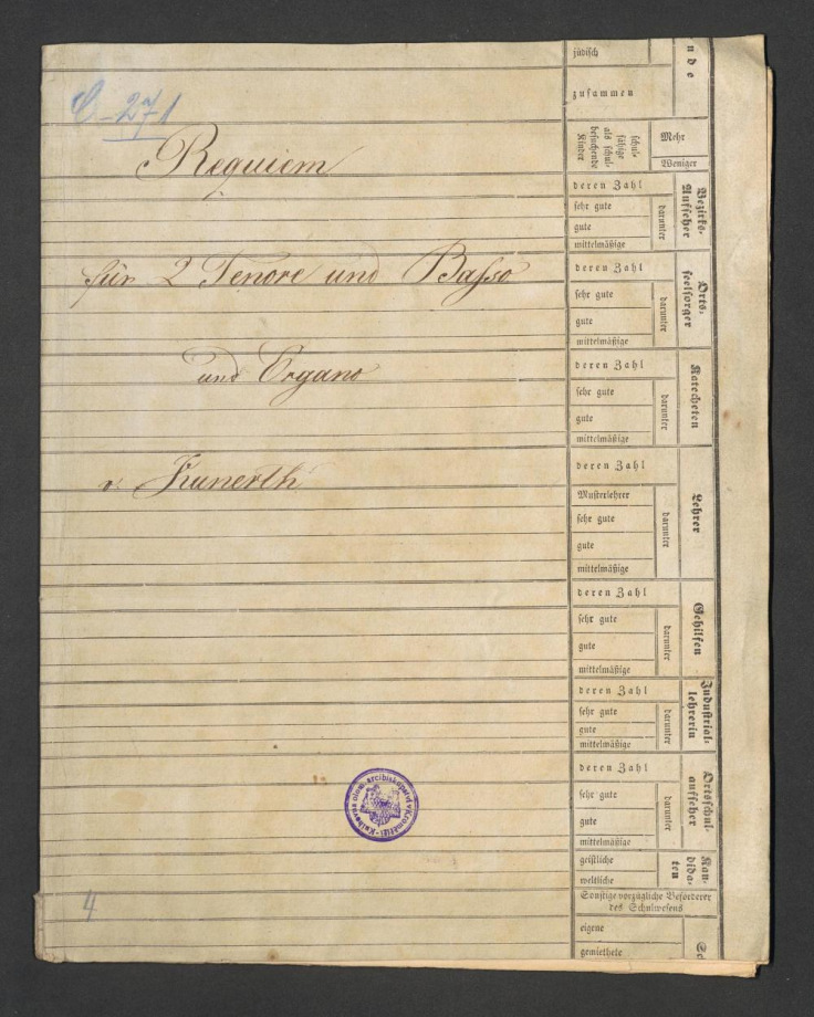 Requiem für 2 Tenore und Basso und Organo No. 3 