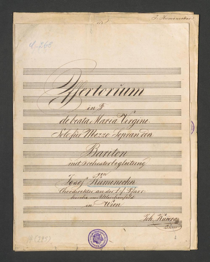 Offertorium in F, de beata Maria Virgine