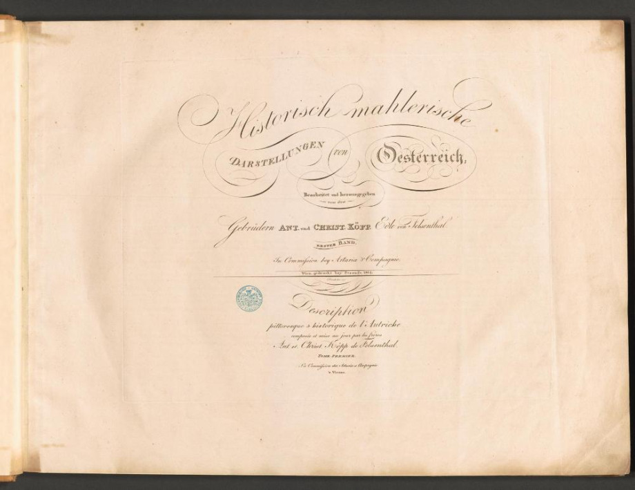 Historisch-mahlerische DARSTELLUNGEN von Oesterreich