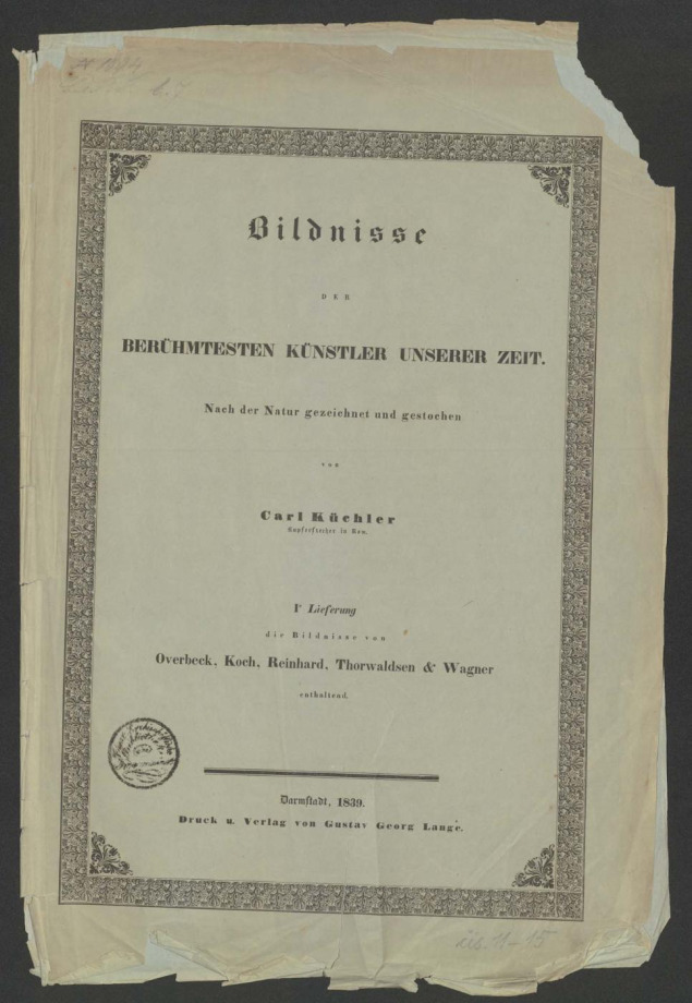 Bildnisse DER BERÜHMTESTEN KÜNSTLER UNSERER ZEIT 