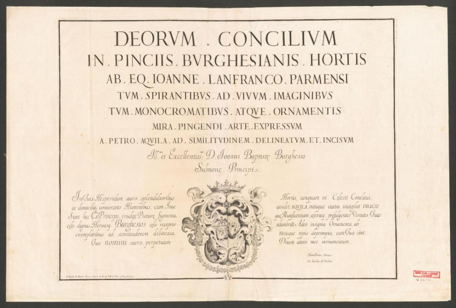 DEORVM. CONCILIVM IN. PINCIIS. BVRGHENSIANIS. HORTIS