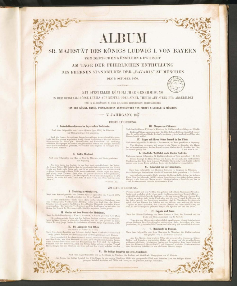 ALBUM S[EINE]R MAJESTÄT DES KÖNIGS LUDWIG I. VON BAYERN 