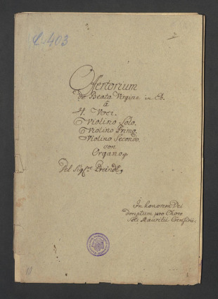 Offertorium de Beata Virgine in Es