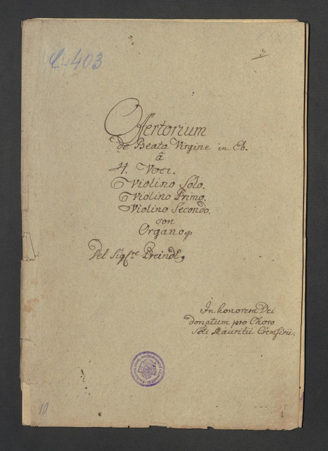 Offertorium de Beata Virgine in Es