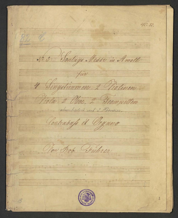 No. 5. Sonntags Messe in A - mol
