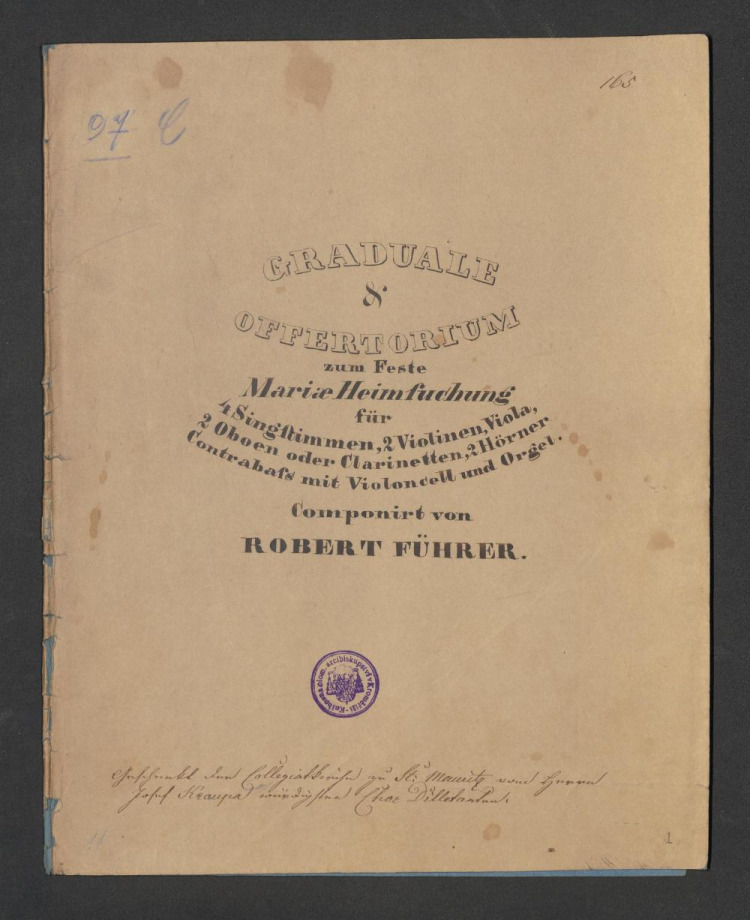 Graduale et Offertorium zum Feste Mariae Heimsuchung