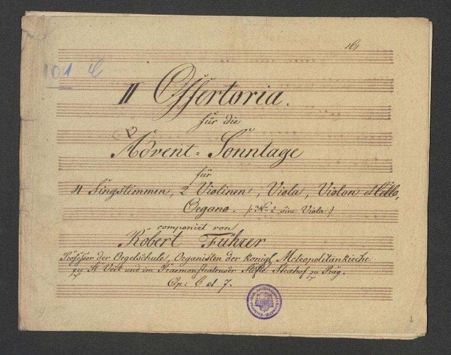 II Offertoria für die Advent = Sonntage op. 6 et 7