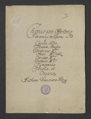 Chorus pro Offertorio de omni tempore in D
