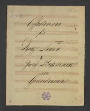 Offertorium für 2 Tenore, 2 Bassstimen