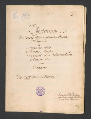 Offertorium in C. Pro Festo Assumptionis Beata Virginis