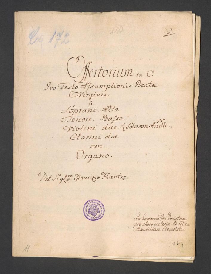 Offertorium in C. Pro Festo Assumptionis Beata Virginis