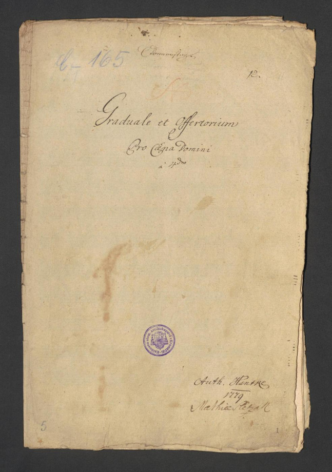 Graduale et Offertorium. Pro caena Domini á 4 