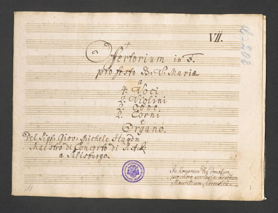 Offertorium in F. pro Festo B.V. Maria