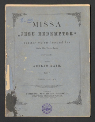 Missa "Jesu Redemptor" Op. V.