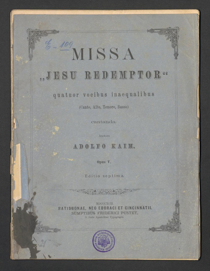 Missa "Jesu Redemptor" Op. V.
