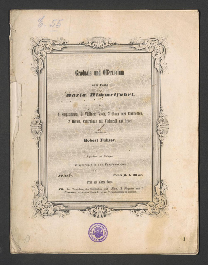 Graduale und Offertorium, zum Feste Mariae Himmelfahrt