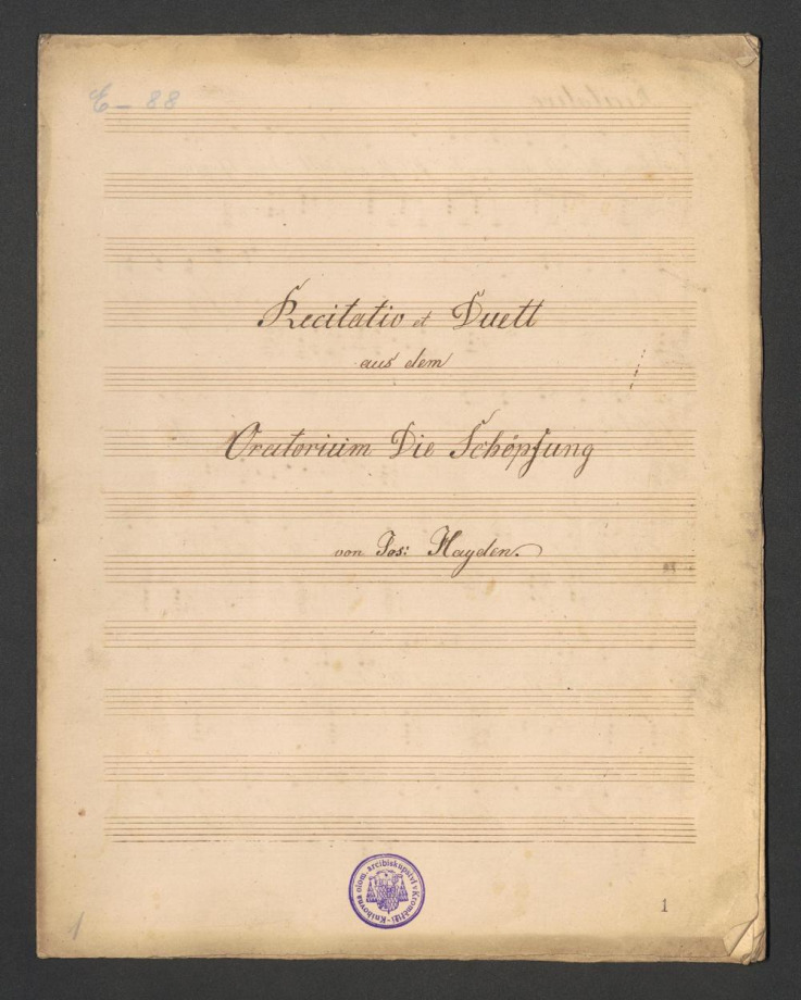 Recitatio et Duett aus dem Oratorium die Schöpfung 