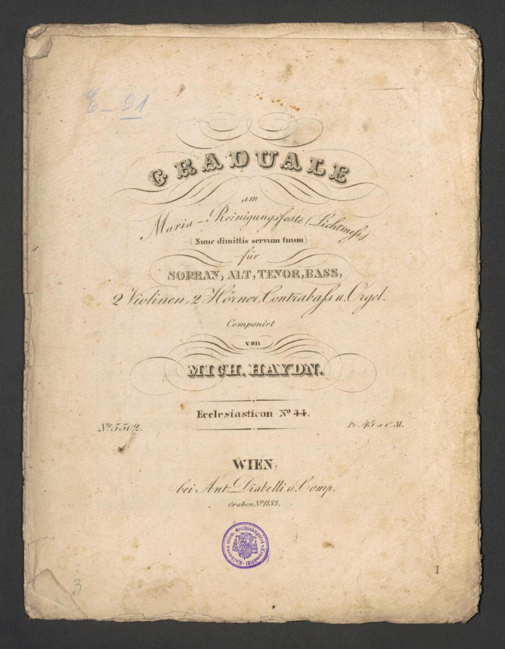 Graduale am Maria Reinigungsfeste No. 44