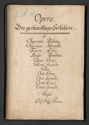 Opera Der Grossmüthige Seefahrer